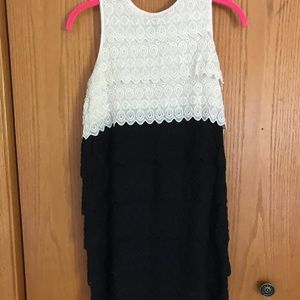 Black and White Lace Dress